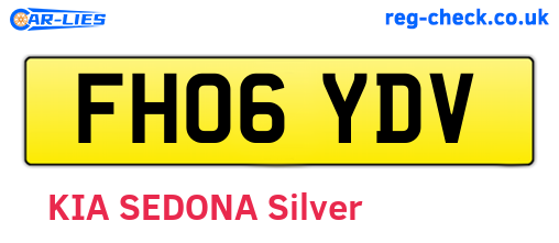 FH06YDV are the vehicle registration plates.