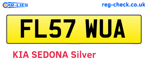 FL57WUA are the vehicle registration plates.