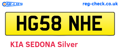 HG58NHE are the vehicle registration plates.