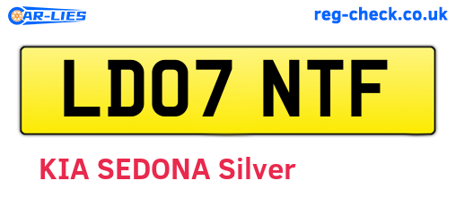 LD07NTF are the vehicle registration plates.