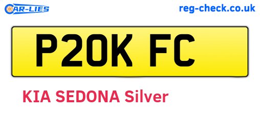 P20KFC are the vehicle registration plates.