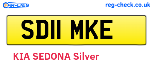 SD11MKE are the vehicle registration plates.