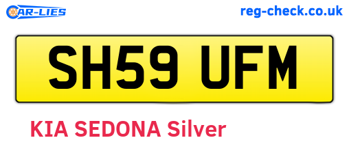 SH59UFM are the vehicle registration plates.