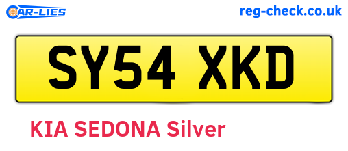 SY54XKD are the vehicle registration plates.