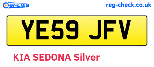 YE59JFV are the vehicle registration plates.
