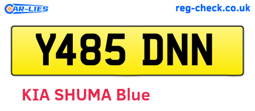 Y485DNN are the vehicle registration plates.