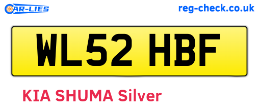 WL52HBF are the vehicle registration plates.