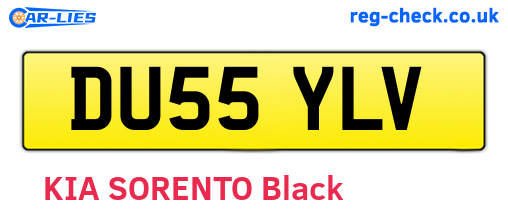DU55YLV are the vehicle registration plates.