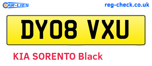 DY08VXU are the vehicle registration plates.