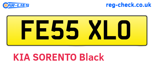 FE55XLO are the vehicle registration plates.