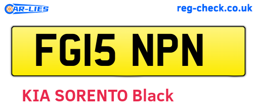 FG15NPN are the vehicle registration plates.