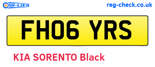 FH06YRS are the vehicle registration plates.
