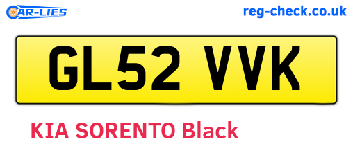 GL52VVK are the vehicle registration plates.