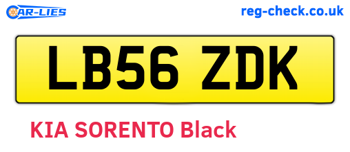 LB56ZDK are the vehicle registration plates.