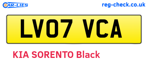 LV07VCA are the vehicle registration plates.