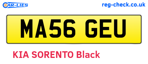MA56GEU are the vehicle registration plates.