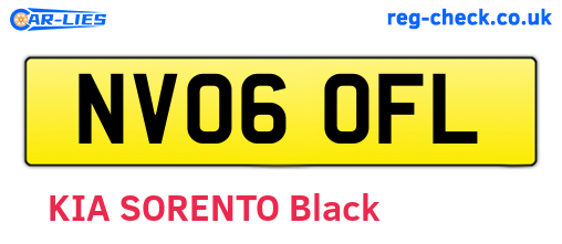 NV06OFL are the vehicle registration plates.