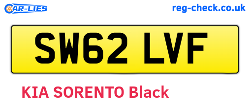 SW62LVF are the vehicle registration plates.