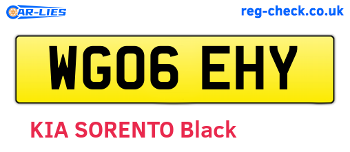WG06EHY are the vehicle registration plates.