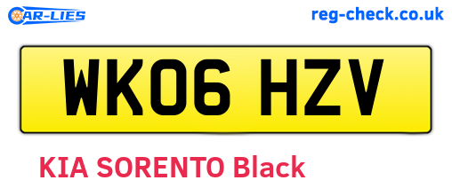 WK06HZV are the vehicle registration plates.