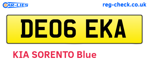 DE06EKA are the vehicle registration plates.