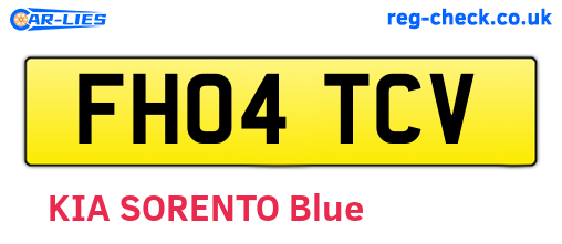FH04TCV are the vehicle registration plates.