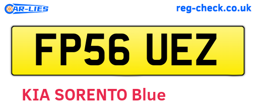 FP56UEZ are the vehicle registration plates.
