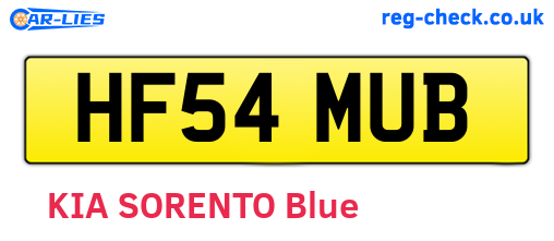 HF54MUB are the vehicle registration plates.