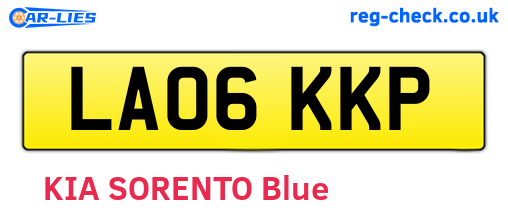 LA06KKP are the vehicle registration plates.