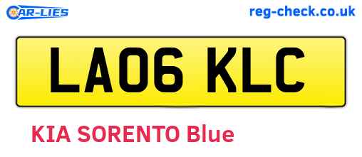LA06KLC are the vehicle registration plates.