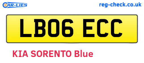 LB06ECC are the vehicle registration plates.