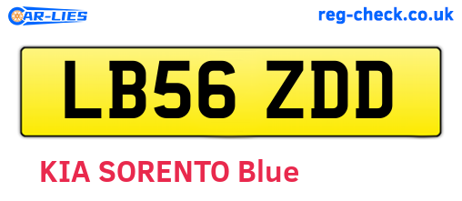 LB56ZDD are the vehicle registration plates.