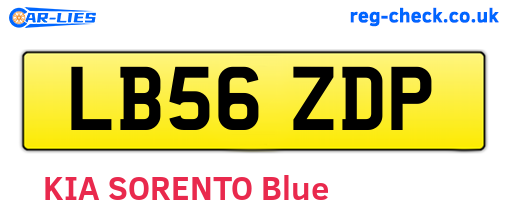 LB56ZDP are the vehicle registration plates.