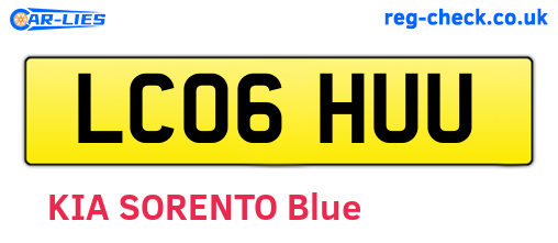 LC06HUU are the vehicle registration plates.