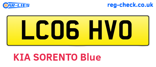 LC06HVO are the vehicle registration plates.