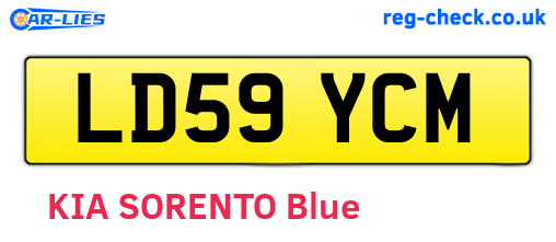 LD59YCM are the vehicle registration plates.