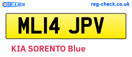 ML14JPV are the vehicle registration plates.