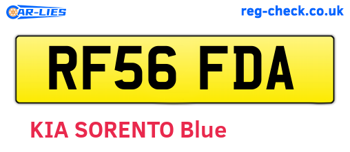 RF56FDA are the vehicle registration plates.