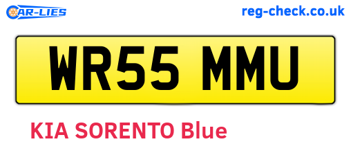 WR55MMU are the vehicle registration plates.