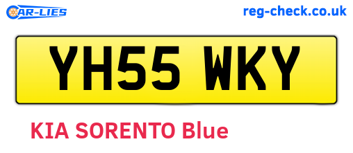 YH55WKY are the vehicle registration plates.