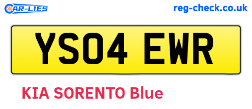 YS04EWR are the vehicle registration plates.
