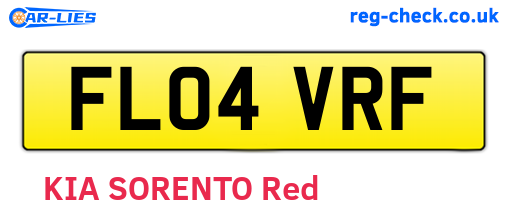 FL04VRF are the vehicle registration plates.