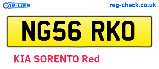 NG56RKO are the vehicle registration plates.