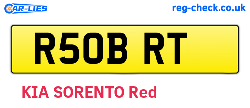 R50BRT are the vehicle registration plates.