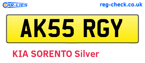 AK55RGY are the vehicle registration plates.