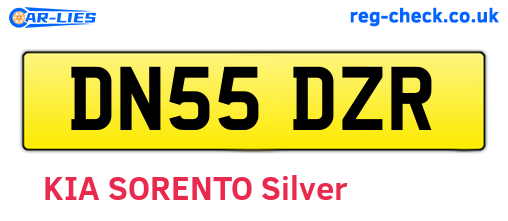 DN55DZR are the vehicle registration plates.