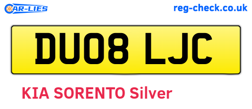 DU08LJC are the vehicle registration plates.