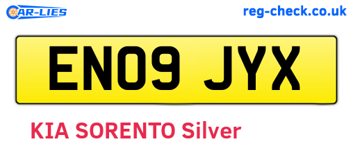 EN09JYX are the vehicle registration plates.