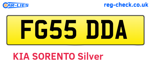 FG55DDA are the vehicle registration plates.