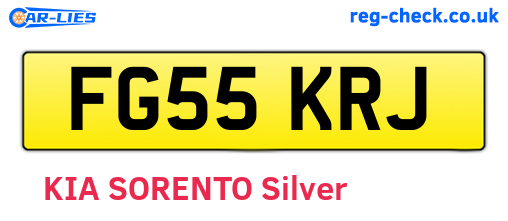 FG55KRJ are the vehicle registration plates.